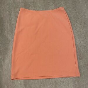 American Apparel Womens Orange Mini Pencil Skirt Size M Ribbed